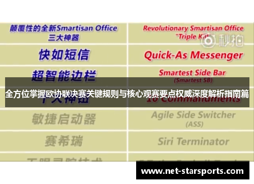 全方位掌握欧协联决赛关键规则与核心观赛要点权威深度解析指南篇